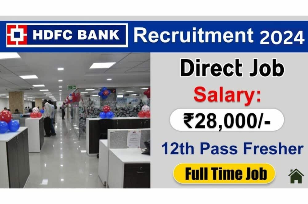 Opportunity at HDFC BANK: Qualification of 10th Grade Needed